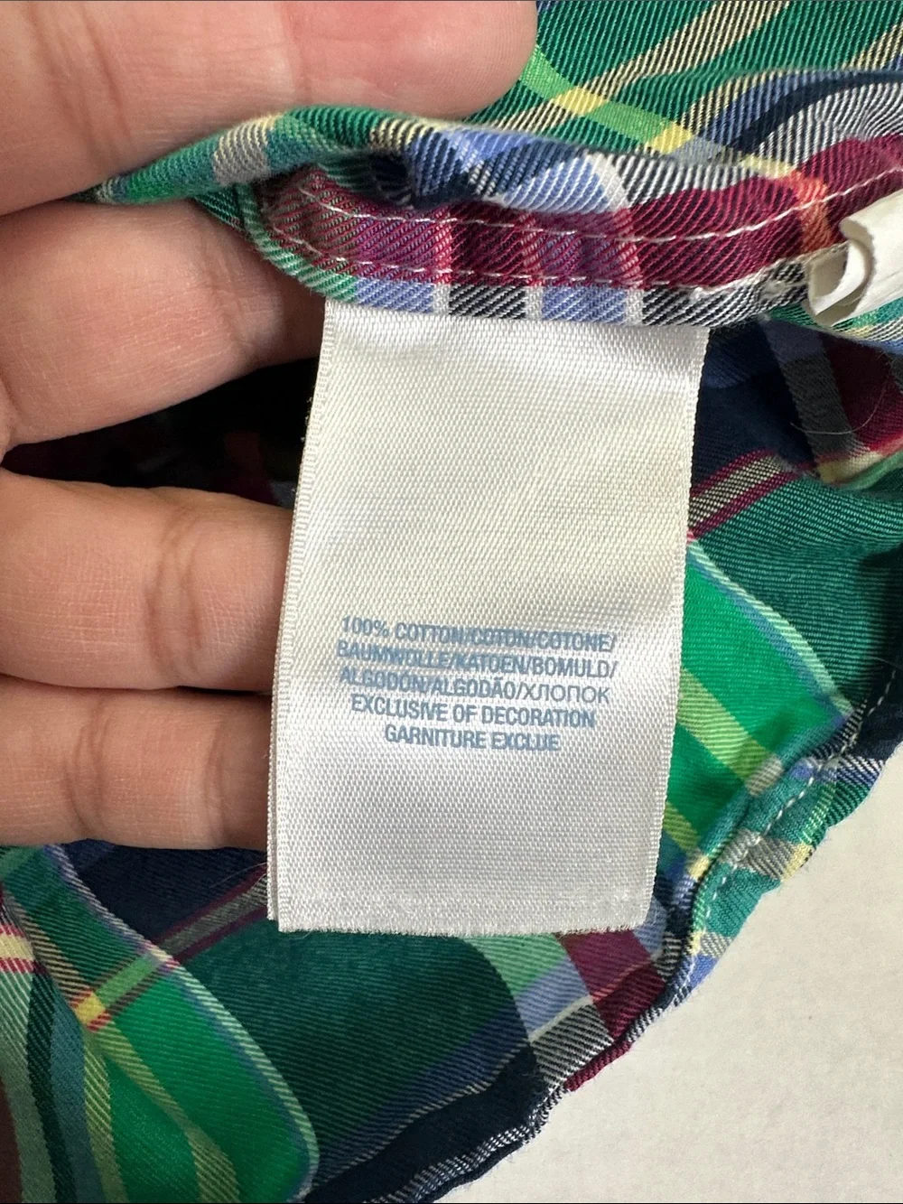 Ralph Lauren Plaid Button Down Shirt Long Sleeve Baby 3 Months